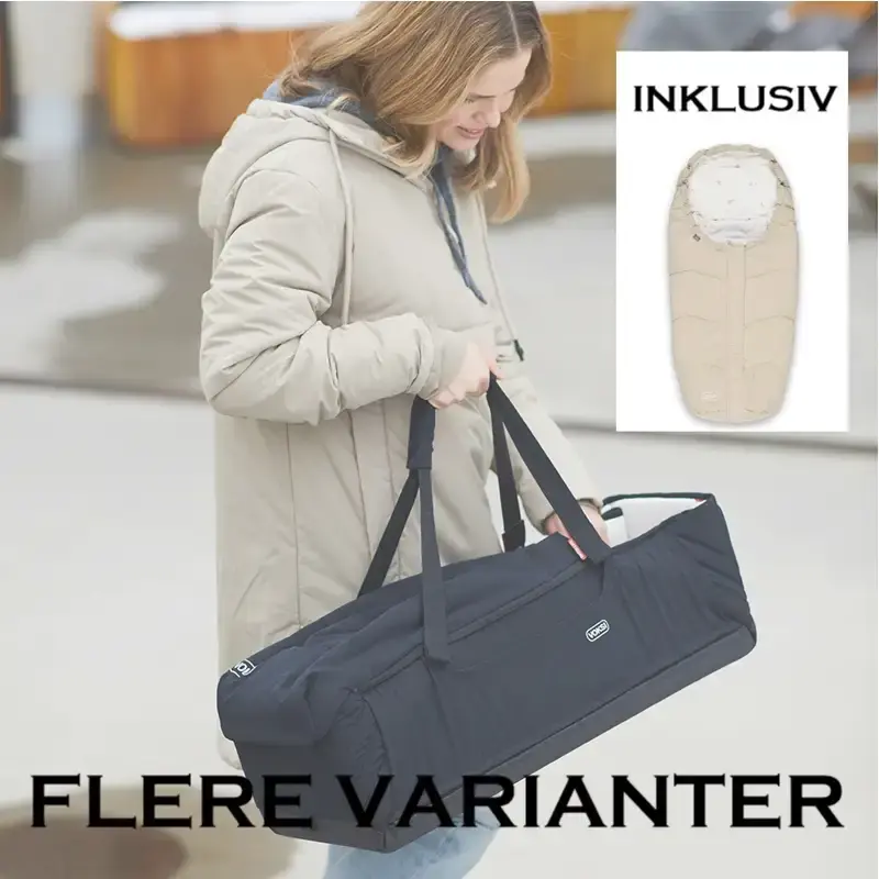 Voksi Carry Me med Move Light - Grå Creme & Grøn Vinger