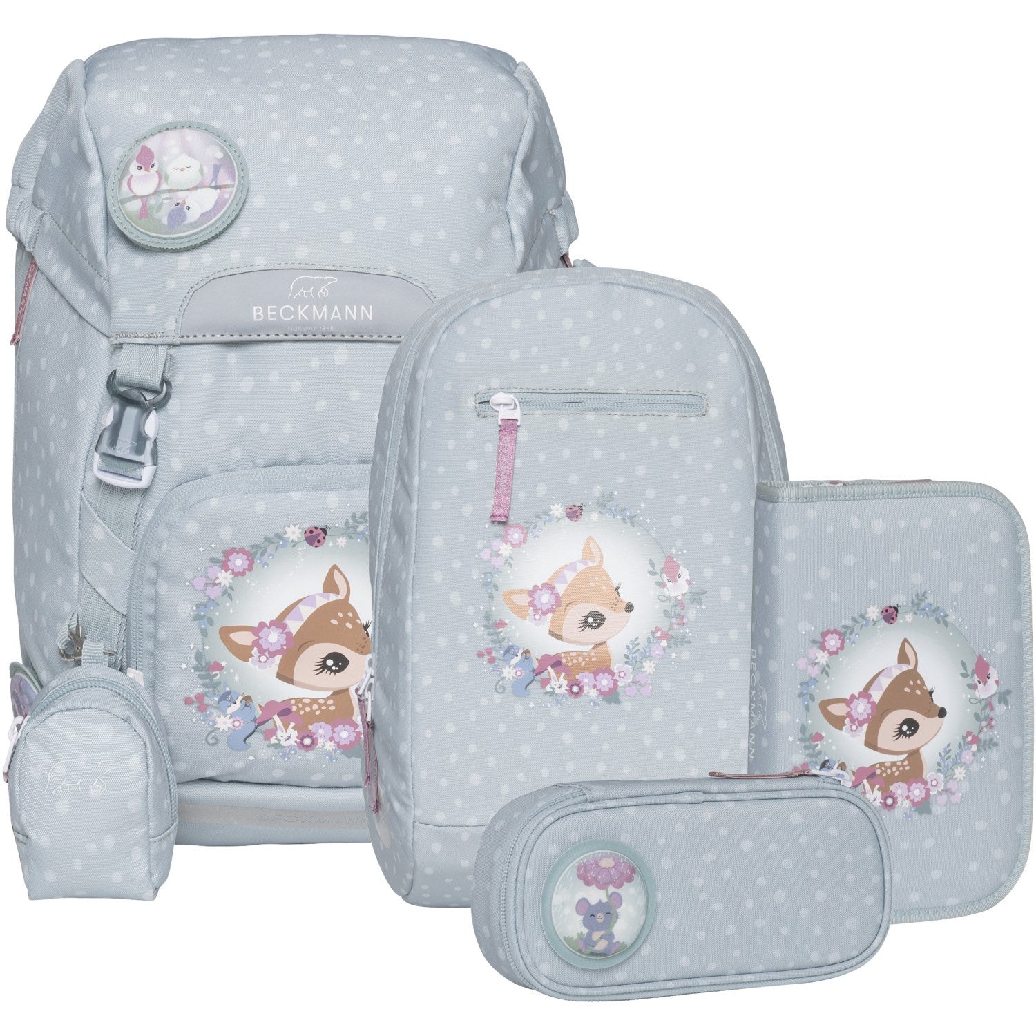 Classic 6 Pcs Sæt Forest Deer Dusty Mint fra Beckmann