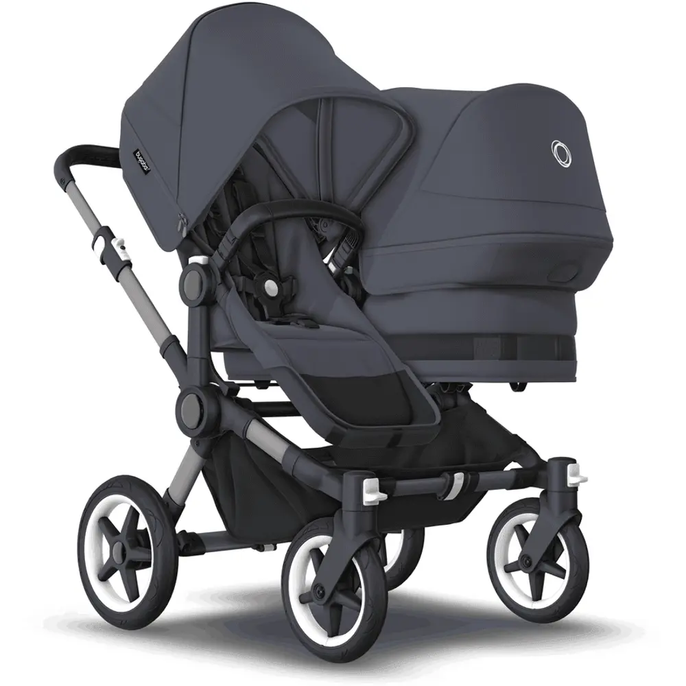 Donkey 5 Søskendevogn Complete   Stormy Blue Graphite Stel fra Bugaboo