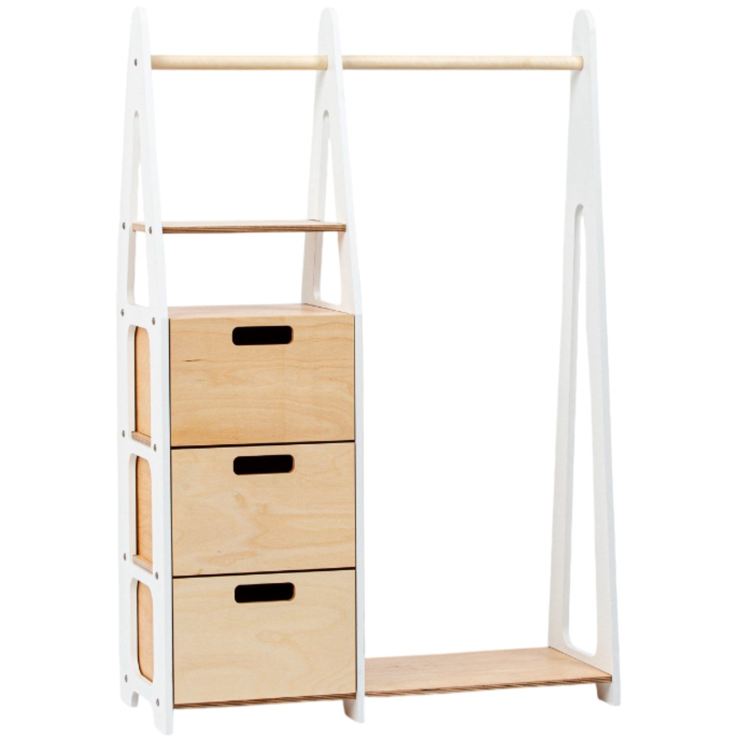 Børnegarderobe M. Skuffer White fra Duck Woodworks