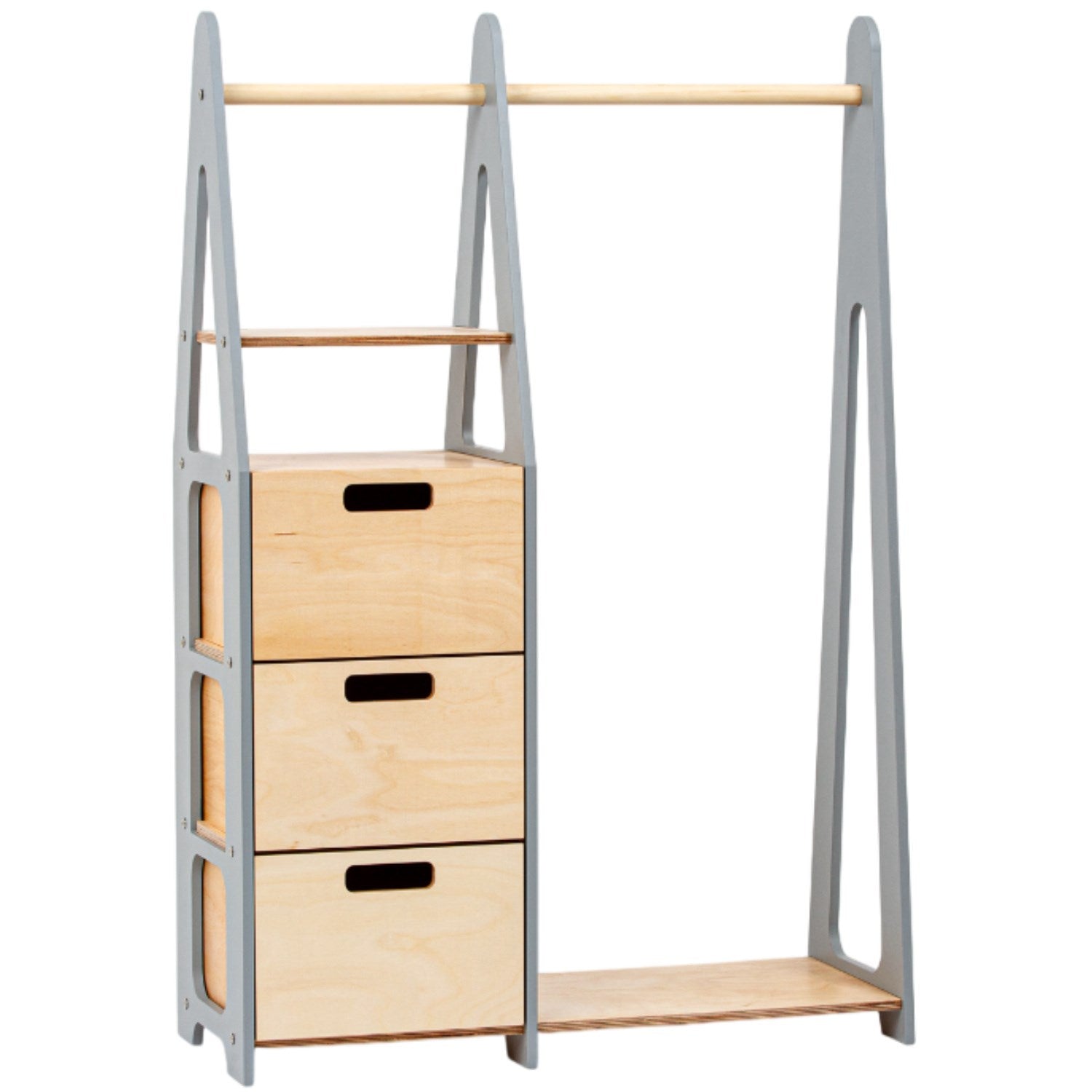 Børnegarderobe M. Skuffer Grey fra Duck Woodworks