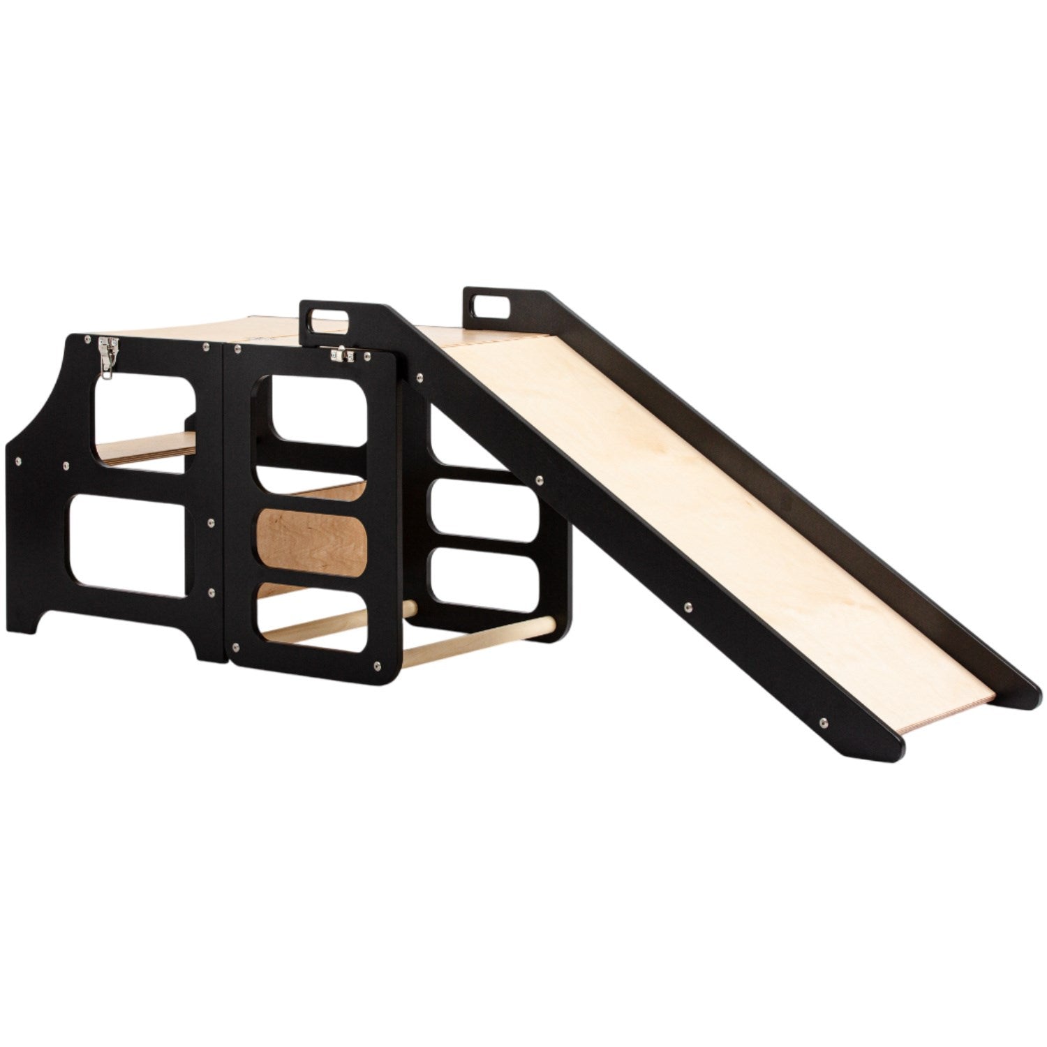 Læringstårn M. Rutsjebane Black fra Duck Woodworks