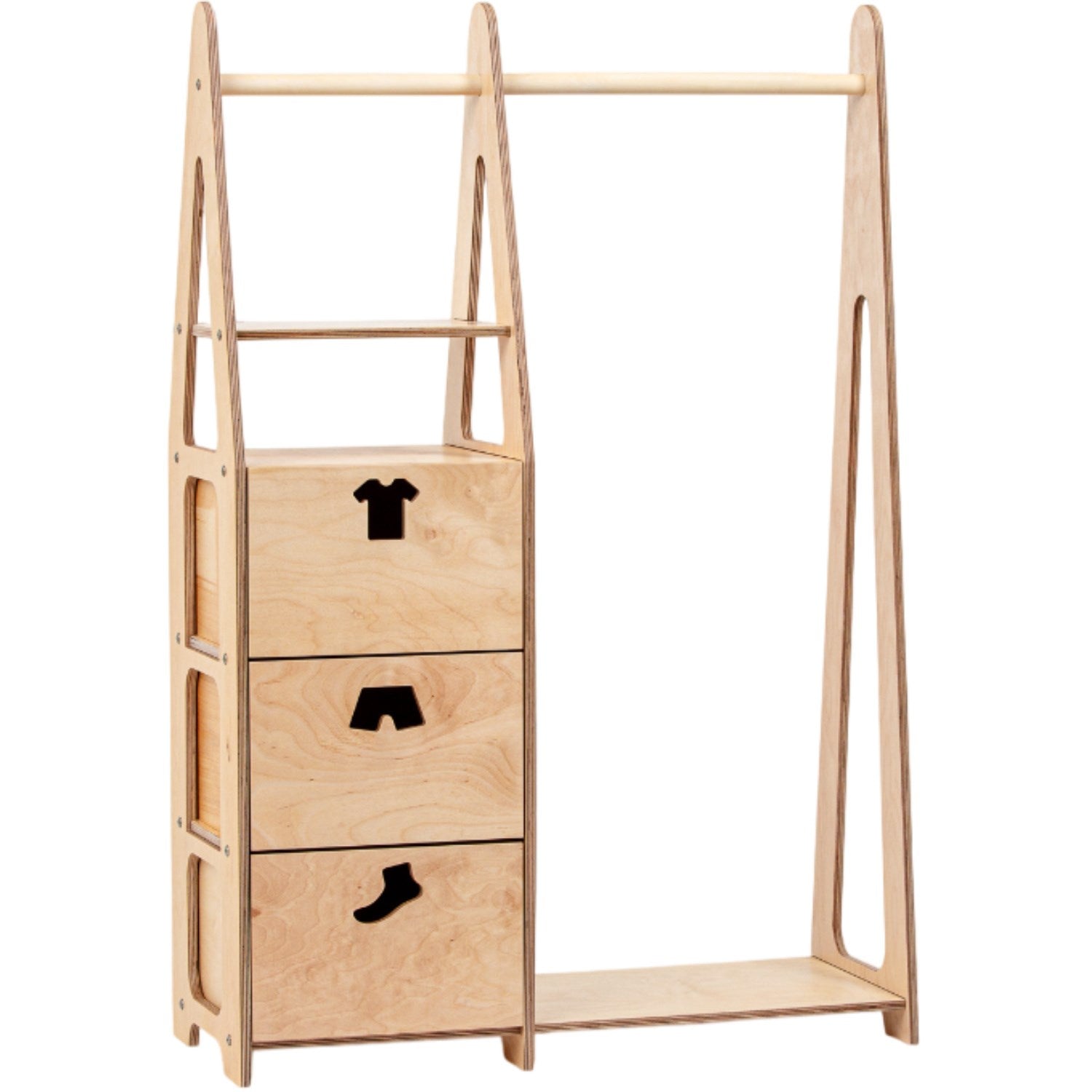 Børnegarderobe M. Skuffer fra Duck Woodworks