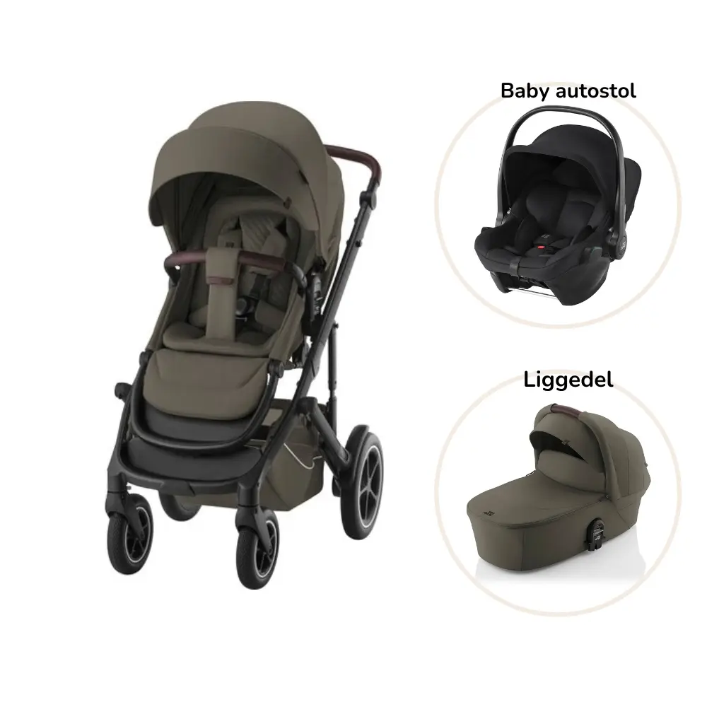 Smile 5z Lux Inkl. Liggedel Og Baby Safe Core Autostol   Urban Olive Space Black fra Britax Römer