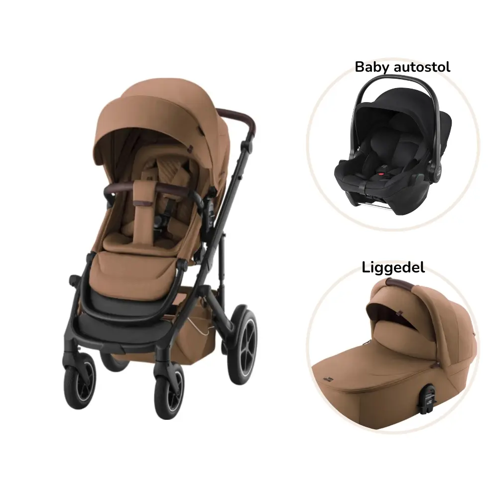 Smile 5z Lux Inkl. Liggedel Og Baby Safe Core Autostol   Warm Caramel Space Black fra Britax Römer