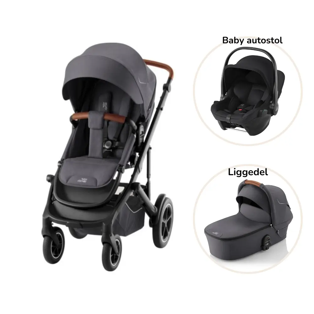 Smile 5z Inkl. Liggedel Og Baby Safe Core Autostol   Midnight Grey Space Black fra Britax Römer