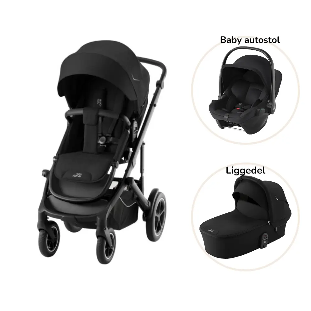 Smile 5z Inkl. Liggedel Og Baby Safe Core Autostol   Space Black fra Britax Römer