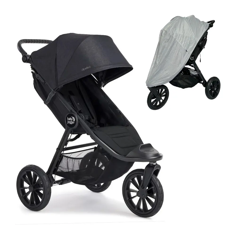 City Elite 2 klapvogn i Opulent Black – Fantastisk tilbud!