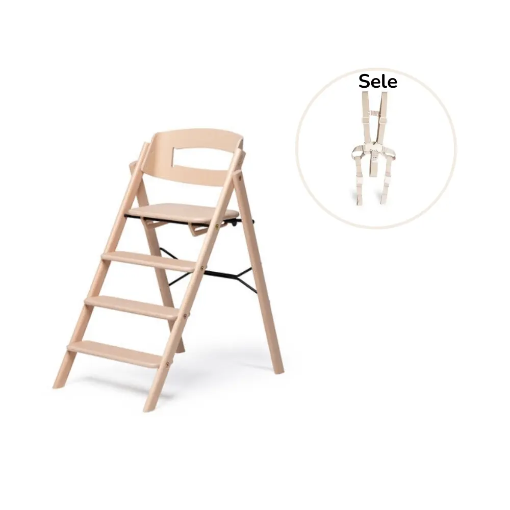 Foldbar Højstol i Bøg med Sele – Natur fra Kaos