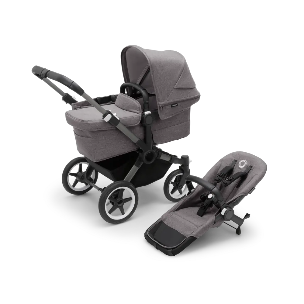Donkey 5 Mono Complete   Grey Melange Graphite Stel fra Bugaboo