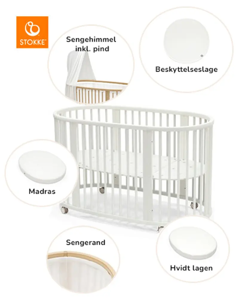 Sleepi Seng Med Tilbehør   Hvid fra Stokkeâ®