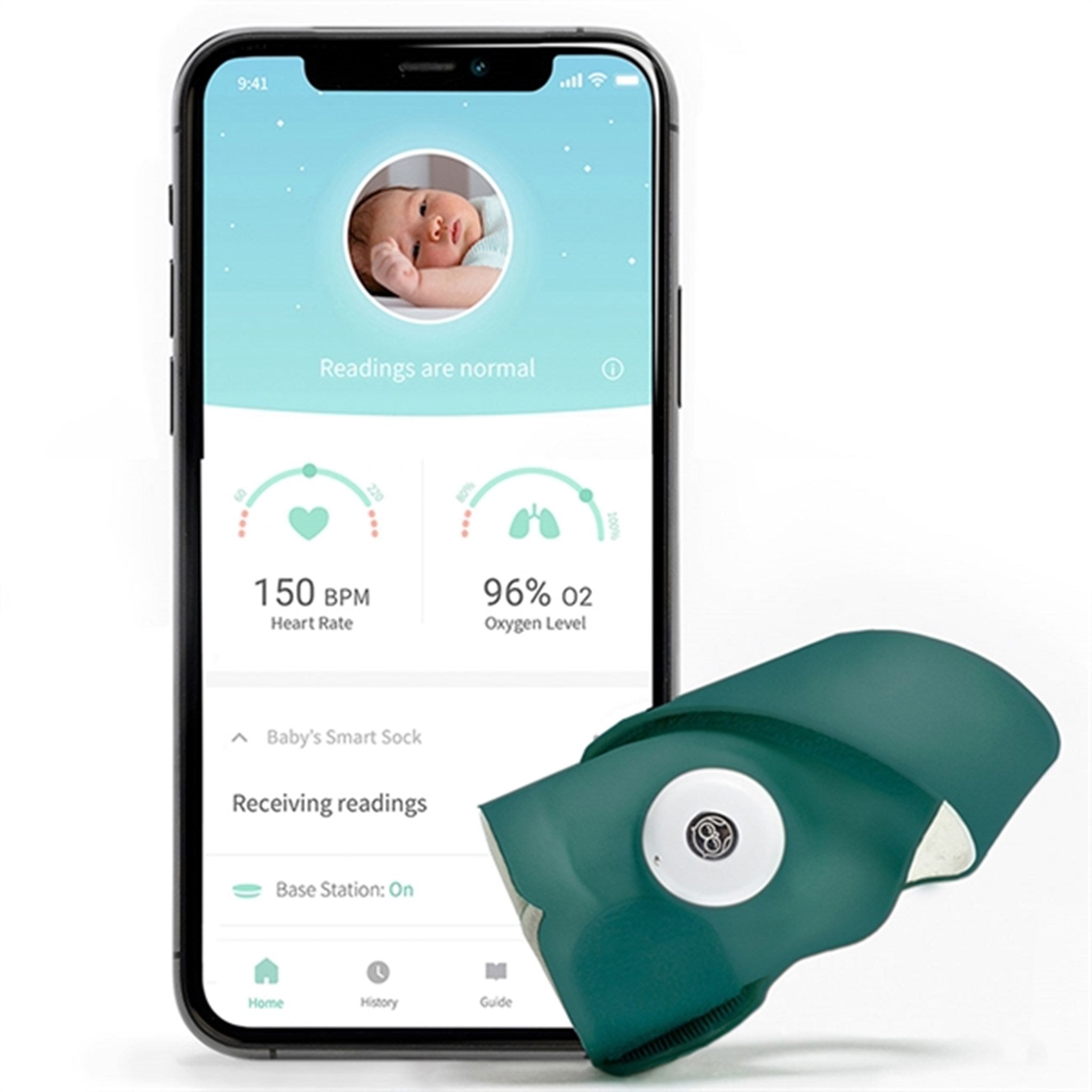 Smart Sock 3 Deep Sea Green fra Owlet