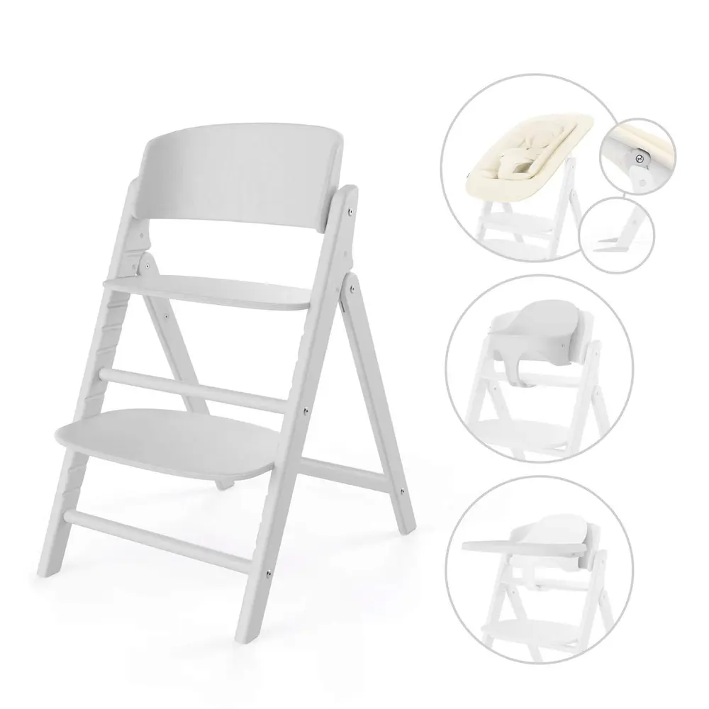 Cybex Højstol Clik&Fold 4i1 - All White Tilbud!
