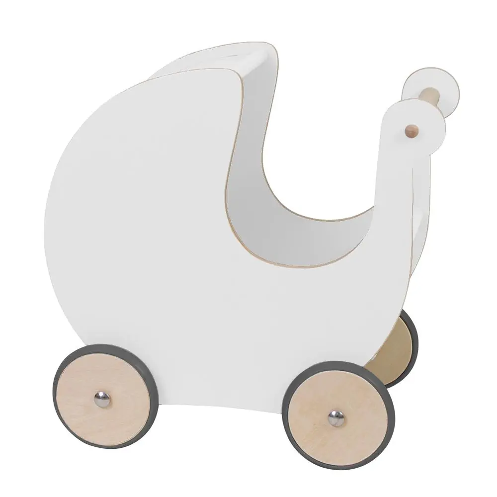 Dukkevogn I Træ, Hvid fra Sebra