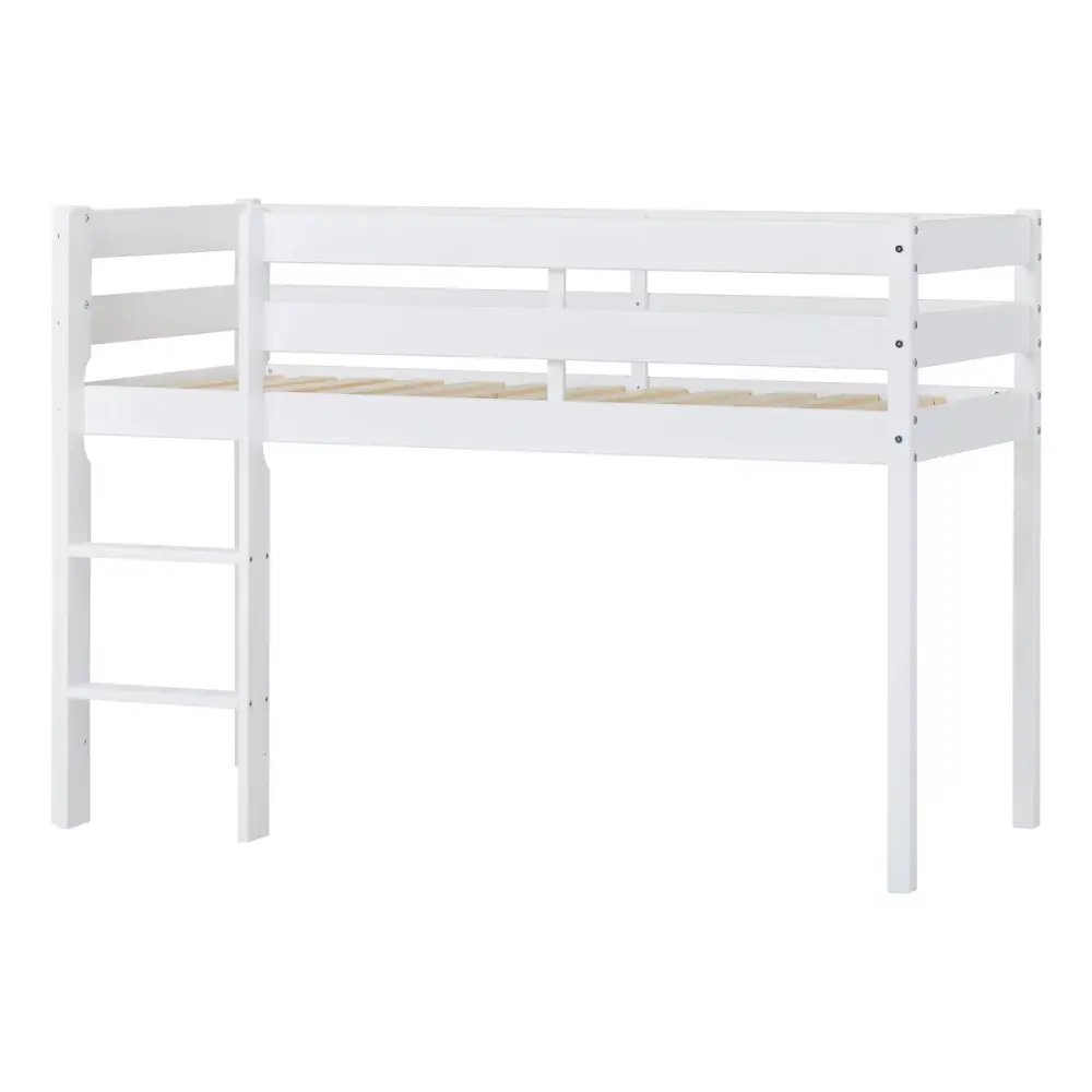 Eco Comfort Halvhøj Seng 70x160 Cm.   Hvid fra Hoppekids