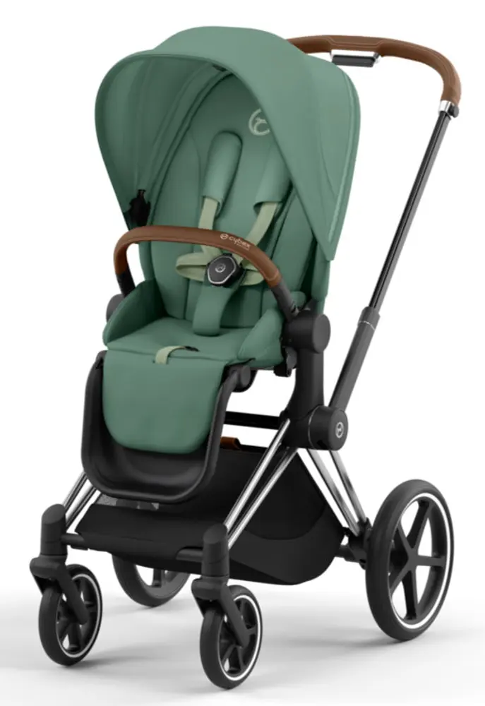 Priam Klapvogn   Leaf Green Chrome Brown fra Cybex