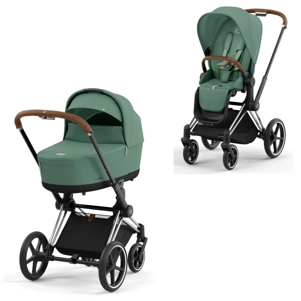 Priam Duovogn   Leaf Green Chrome Brown fra Cybex