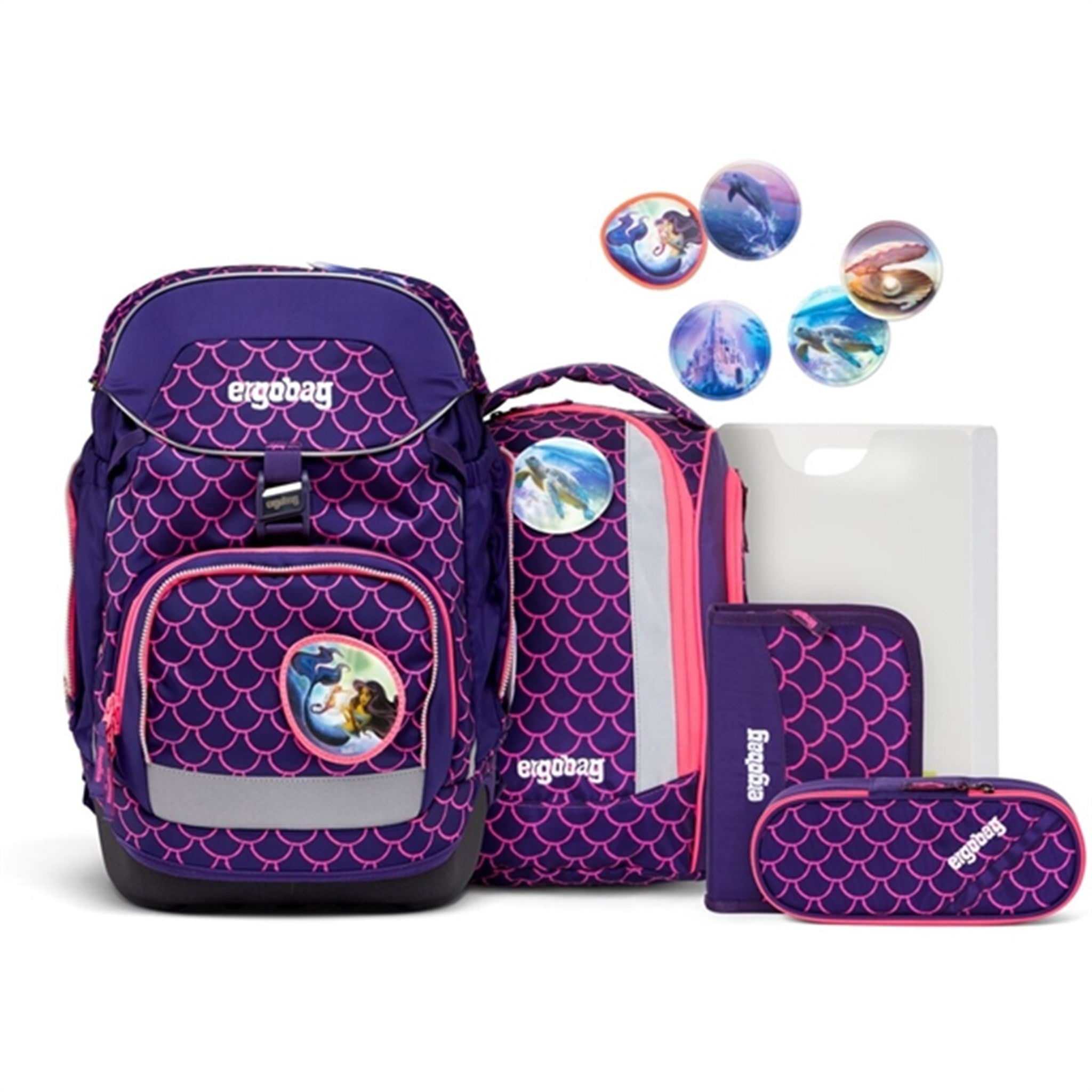 Skoletaske Sæt Pack Pearl Divebear fra Ergobag