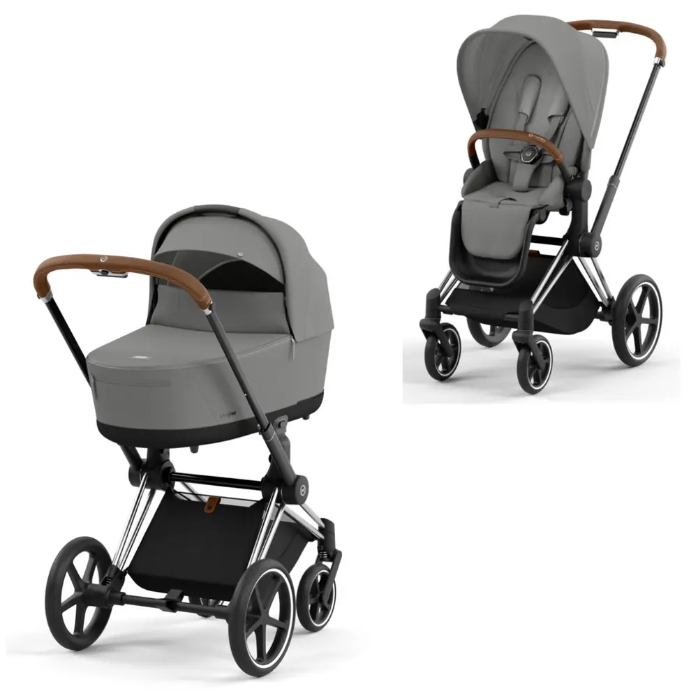 Priam Duovogn   Mirage Grey Chrome Brown fra Cybex