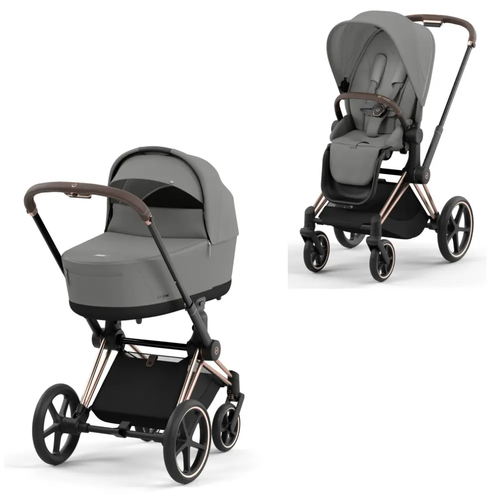 Priam Duovogn   Mirage Grey Rosegold fra Cybex