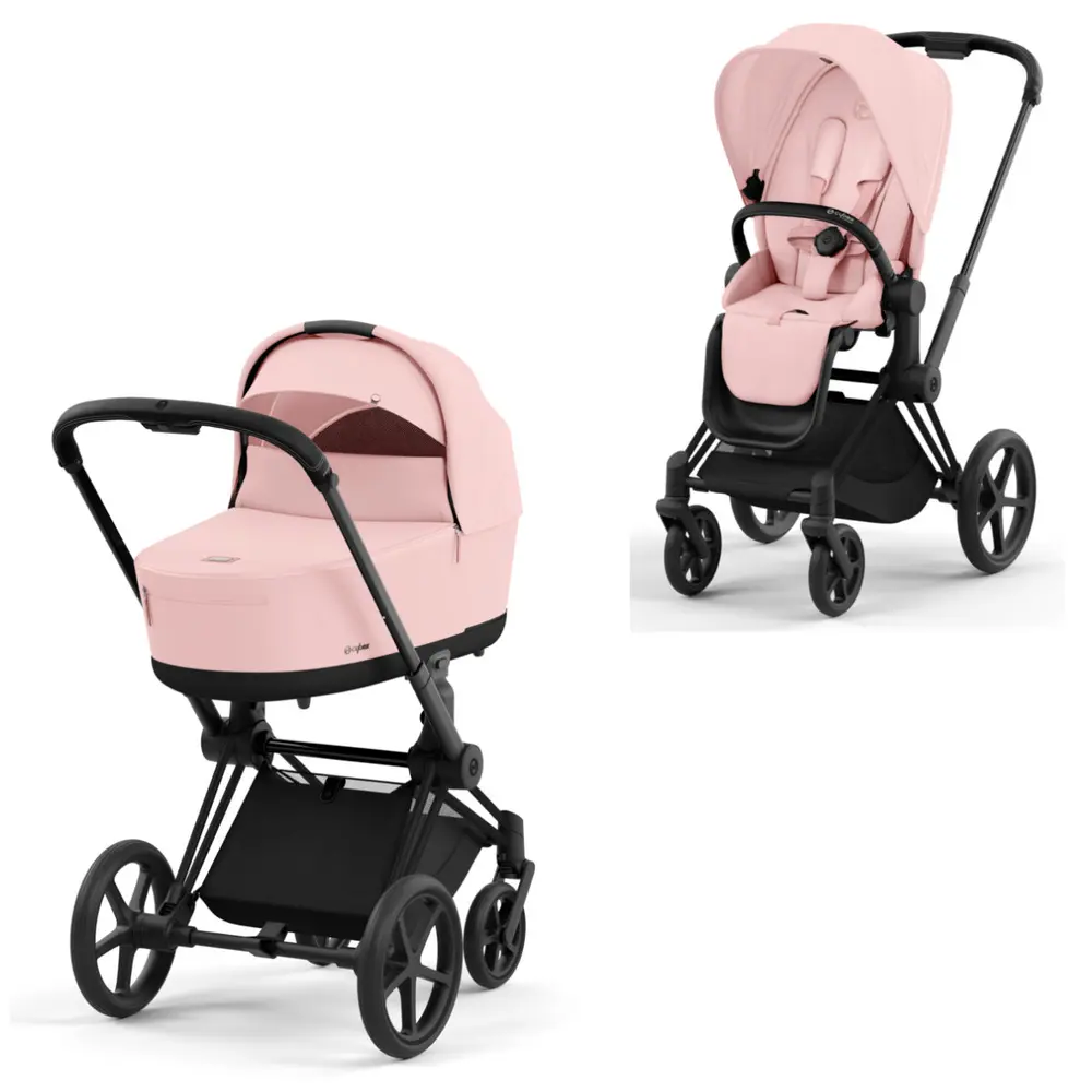 Priam Duovogn   Peach Pink Matt Black fra Cybex