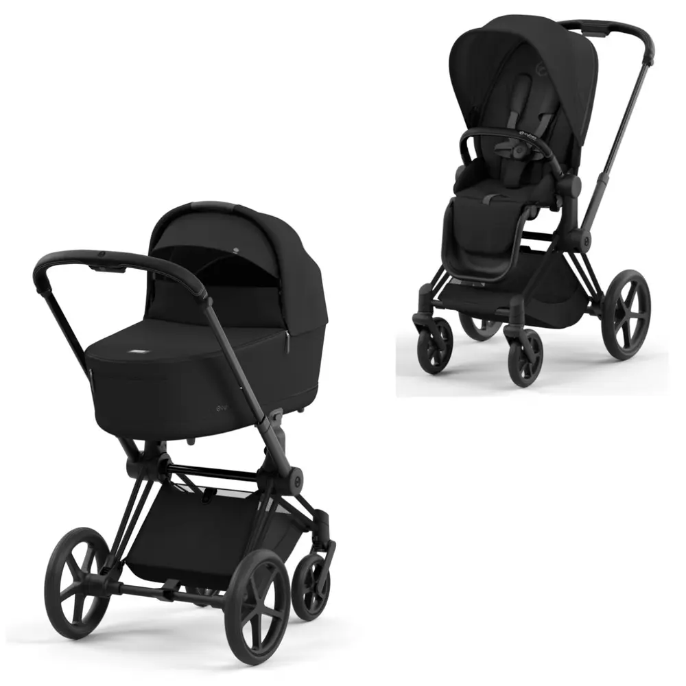 Priam Duovogn   Sepia Black Matt Black fra Cybex
