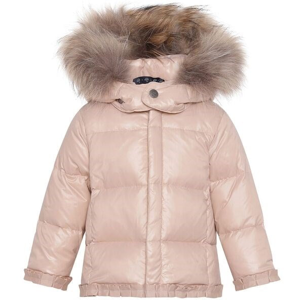 Featherlight Baby Dunfrakke M. Pels Mahogany Rose   Str. 6 Mdr fra Ver De Terre