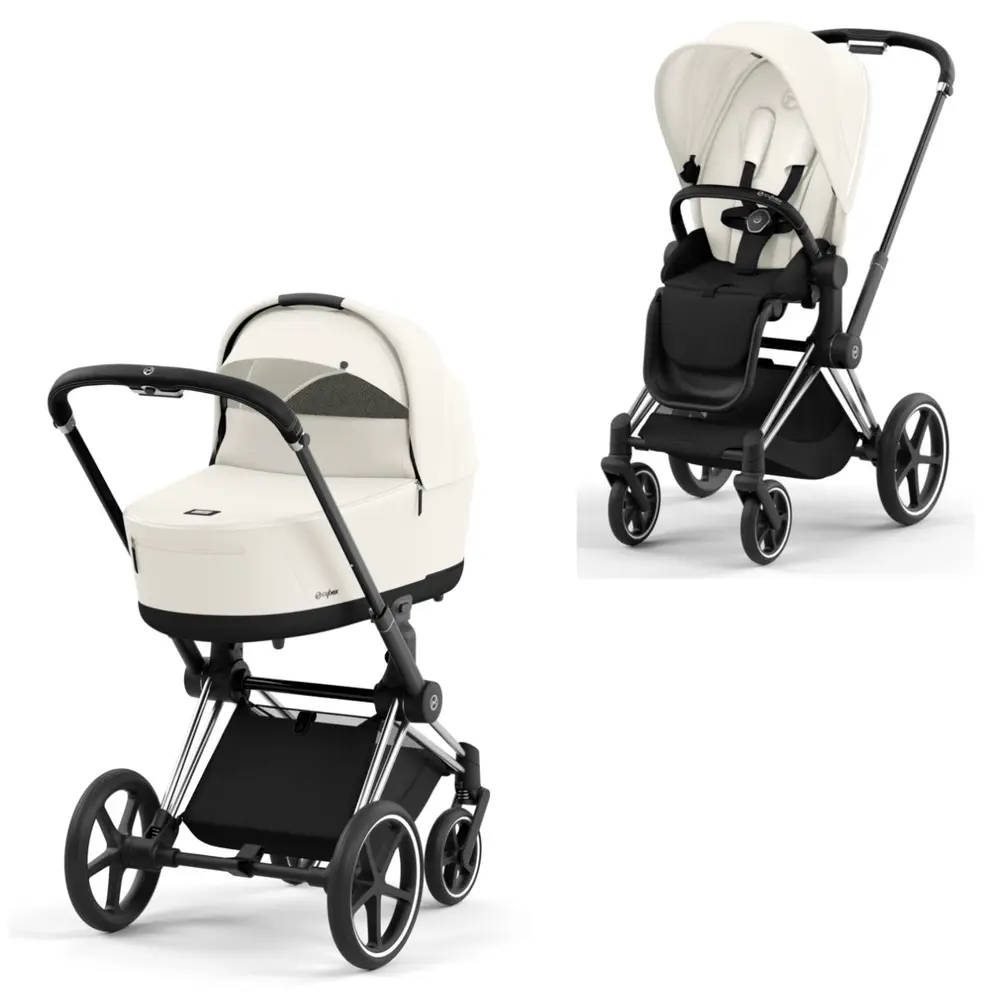 Priam Duovogn   Off White Chrome Black fra Cybex