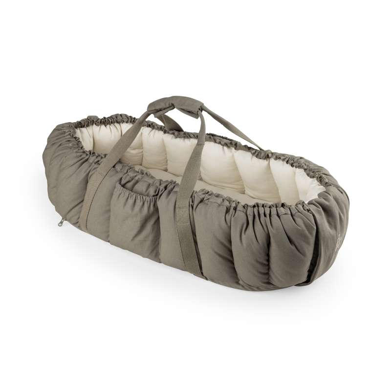 3 I 1 Babynest   Dark Olive fra Sebra