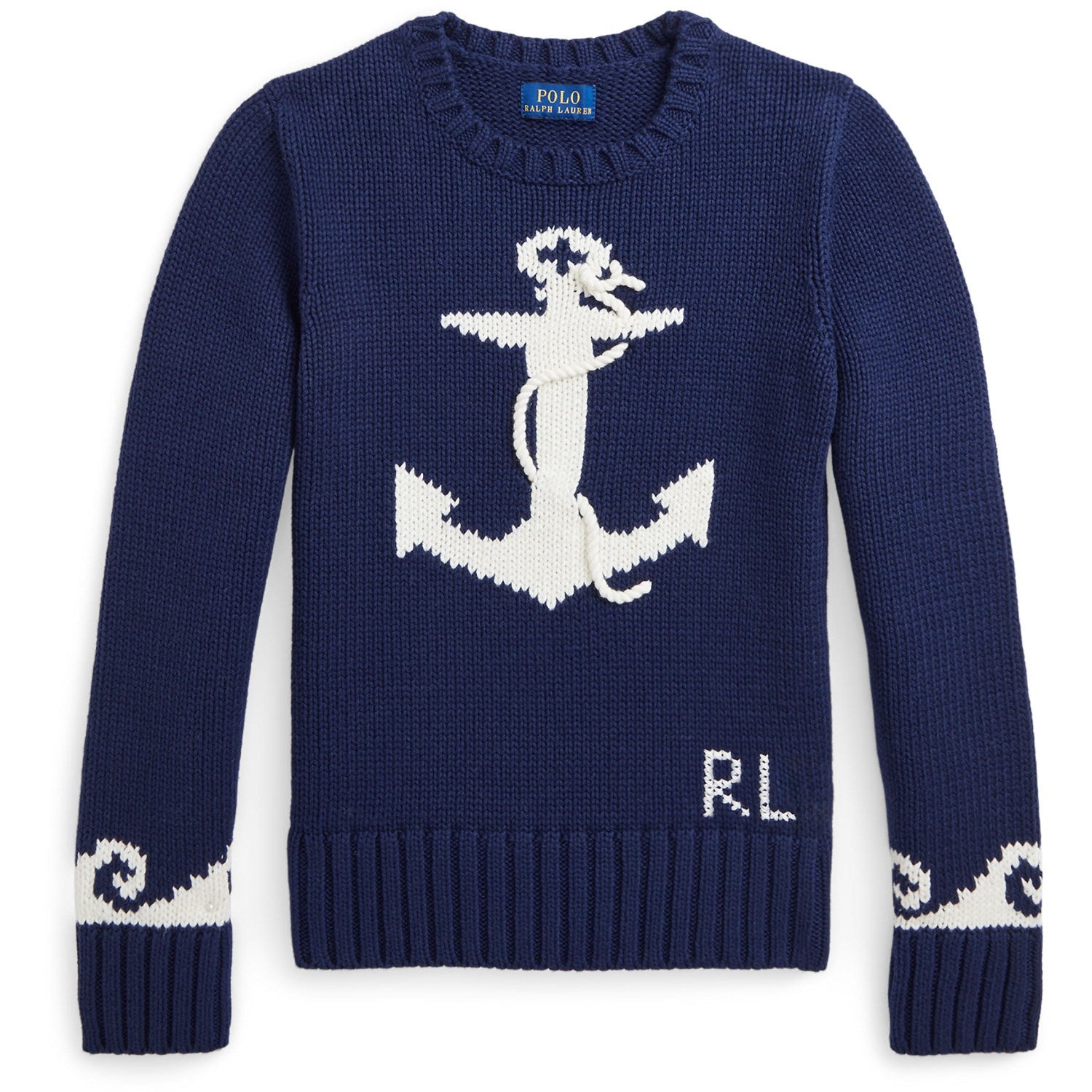 Newport Navy   Clubhouse Cream Girl Pullover   Str. S 7 år fra Polo Ralph Lauren
