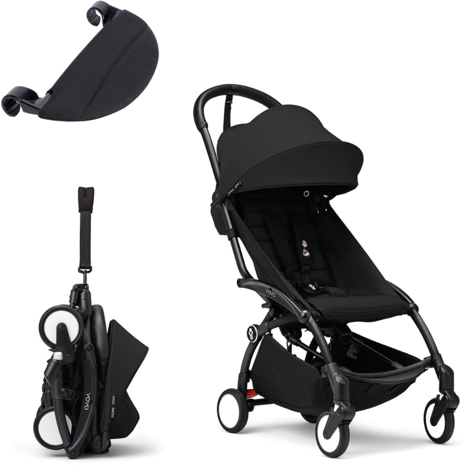 Babyzenâ¢ Yoyo Klapvogn Inkl. Fodstøtte Sort fra Stokkeâ®
