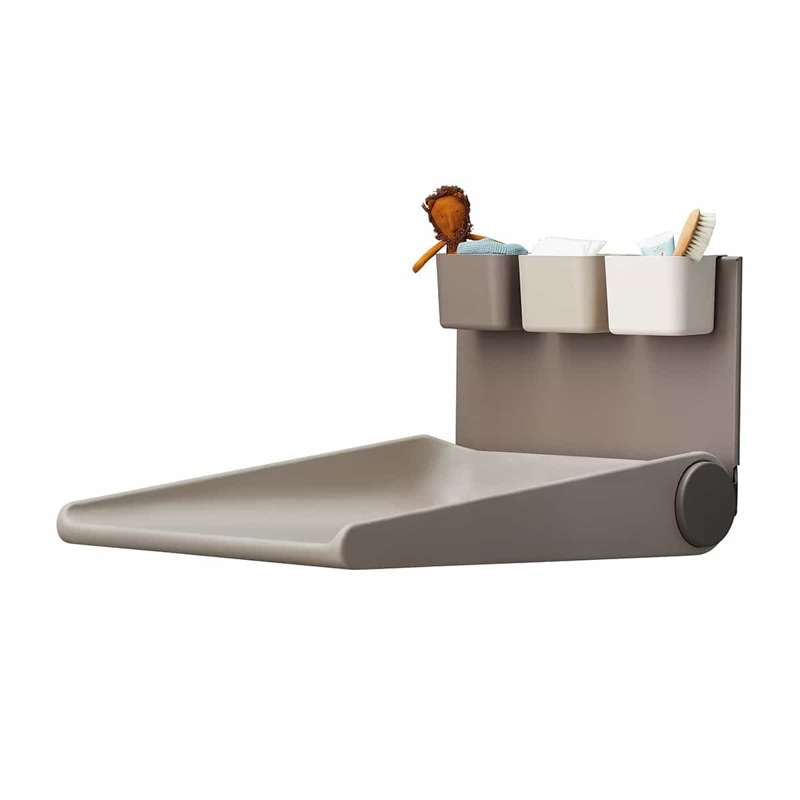 Wallyâ¢ Væghængt Puslebord   Cappuccino fra Leander