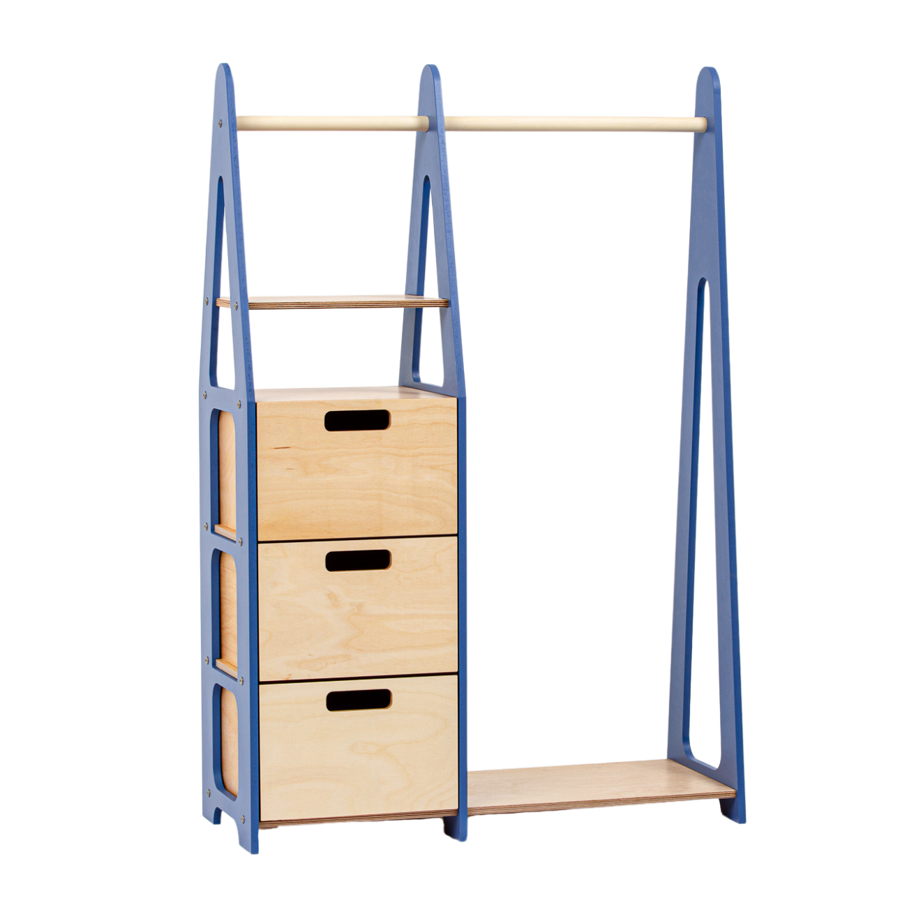 Børnegarderobe M. Skuffer Blue fra Duck Woodworks