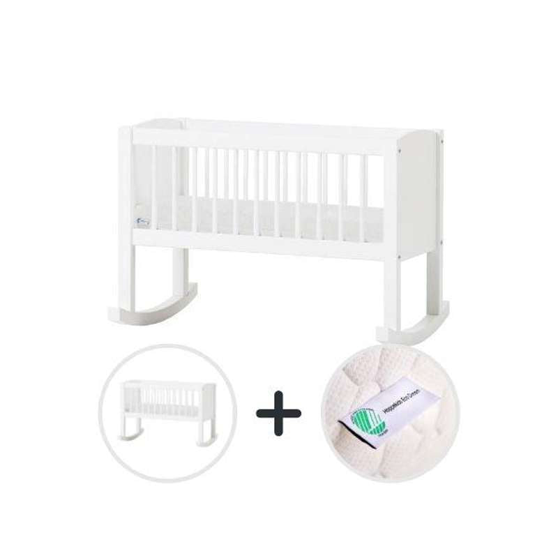 Vugge M. Eco Dream Madras   40x80 Cm.   Hvid fra Hoppekids