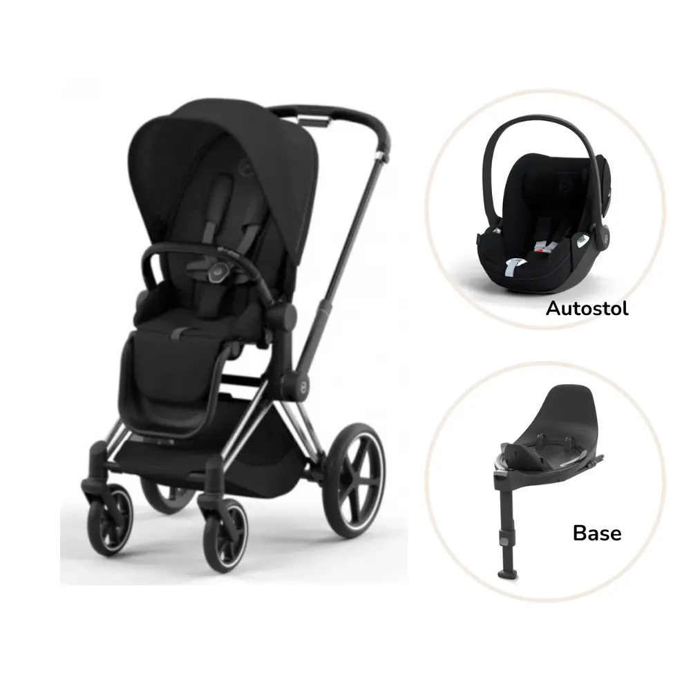 Priam Klapvogn Inkl. Cloud T Og Base   Sepia Black Chrome Black Plus fra Cybex