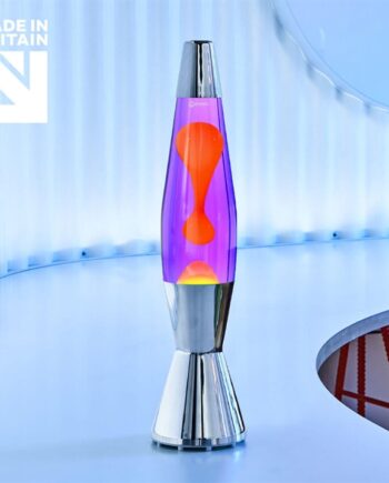 Astro Baby Lavalampe Sølv Violet Med Orange Lava