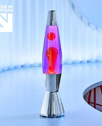 Astro Baby Lavalampe Sølv Violet Med Rød Lava