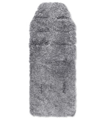 Baby Stroller Liner Sølvgrå Siddehynde Til Barnevogn Fåreskind