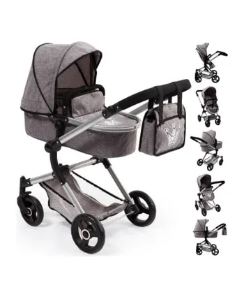Bayer Vario Kombi Dukkevogn Klapvogn Grå