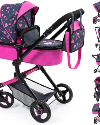 Bayer Vario Kombi Dukkevogn Klapvogn Hearts