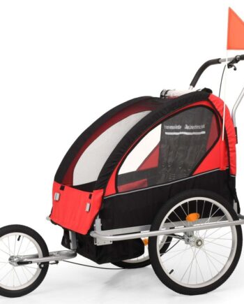 Cykelanhænger Klapvogn Sort Rød