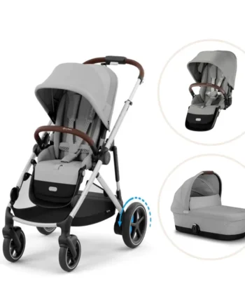 Egazelle Søskendevogn Stone Grey