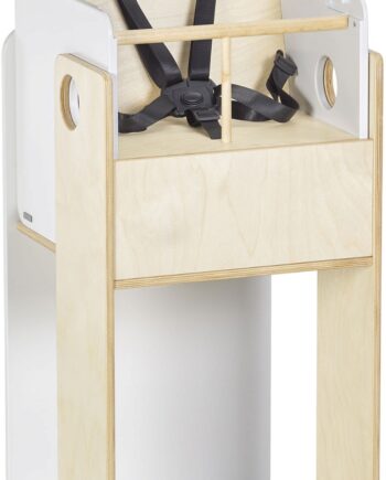 Højstol Til Baby Småbørn Kave Home Nuun Læringstårn Udviklingsstol Krydsfiner Natur H92xb38xl38