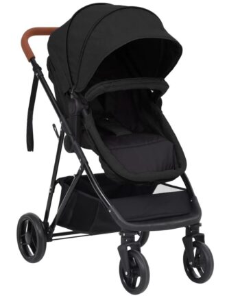 Klapvogn Stål Antracitgrå Sort