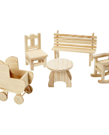 Minimøbler Stol Bænk Gyngestol Bord Barnevogn : Stk