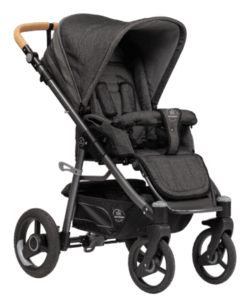 Naturkind Klapvogn Lux Evo Graphit Mørkegråmeleret