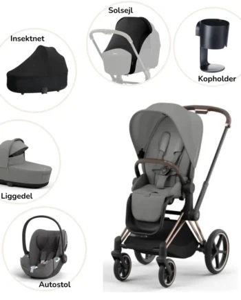 Priam Pakke Mirage Grey Rosegold Plus