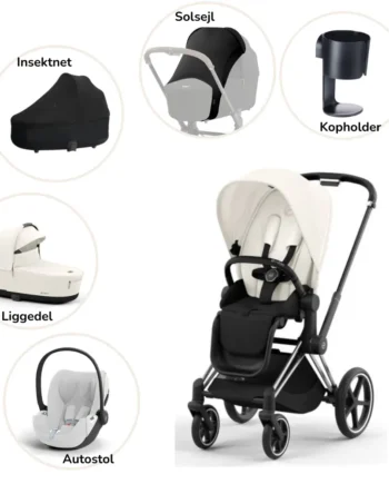 Priam Pakke Off White Chrome Black Plus