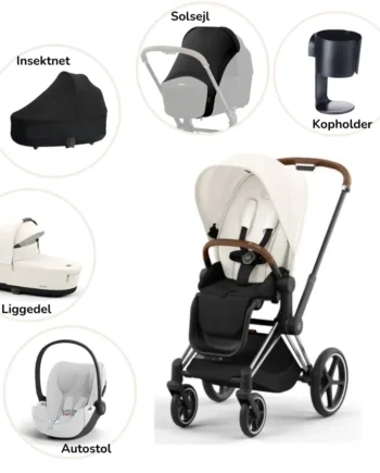 Priam Pakke Off White Chrome Brown Plus