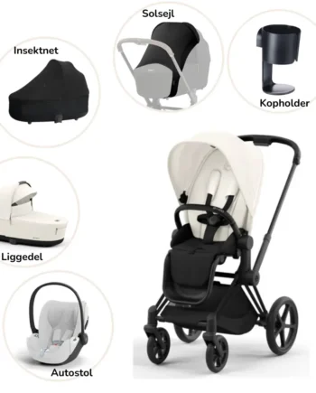 Priam Pakke Off White Matt Black Plus